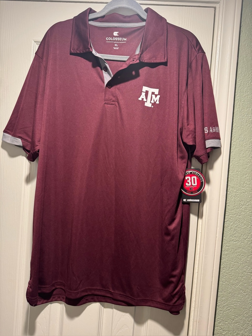 Colosseum Texas A&M Maroon Polo Shirt - Men's NWT XL